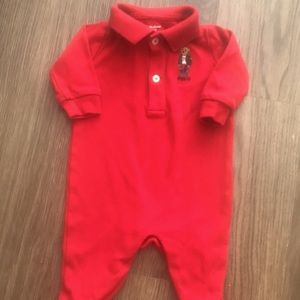 Ralph Lauren Polo Bear Cotton Coverall -3M